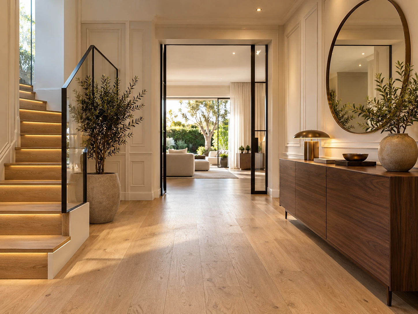 Ingresso con parquet in rovere